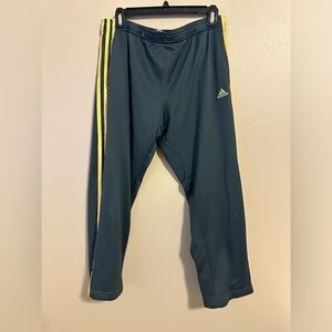 Adidas Vintage 90’s Low Rise Gray Yellow Track Straight Leg Pants M